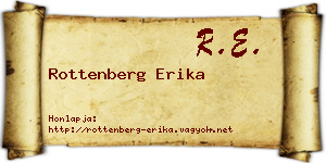 Rottenberg Erika névjegykártya